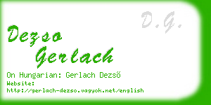 dezso gerlach business card